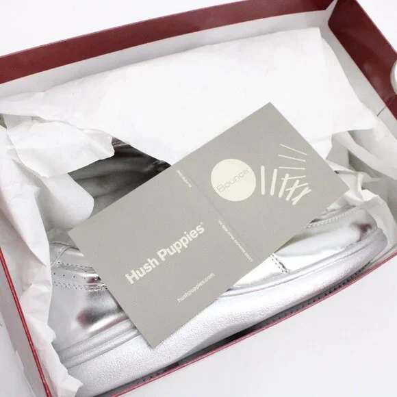 Hush Puppies Shoes Womens Silver Metallic Leather Power Walker II Size 5.5 NIB - Picture 11 of 11